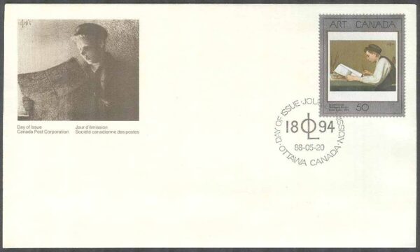 Kanada - FDC 1988-05-20 - Konst - Kanadensiska mästerverk I (O Leduc), 1 kpl