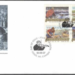 Kanada – FDC 1993-09-07 – Kanadensiska Folksånger, 4-Block kpl