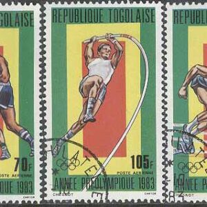 Togo – M 1647, 1649-1650 OS i Los Angeles 1984 bla Boxning, 3 olika