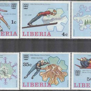 Liberia – M  980-985 A OS i Innsbruck 1976 bla Ishockey & Skridsko, 6 kpl **