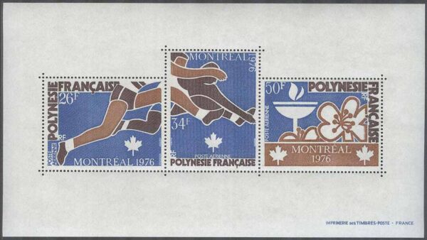 Franska Polynesien - M BL   3 OS i Montreal 1976 bla Löpning, Block **