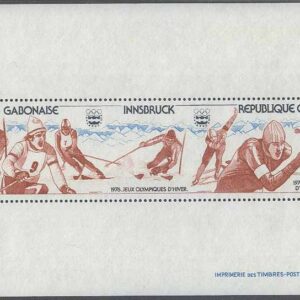 Gabon – M BL  29 OS i Innsbruck 1976 Slalom & Skridsko, Block **