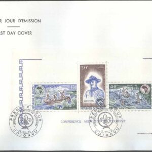 Dahomey – FDC 1973-07-02 – Scoutingkonferansen i Nairobi 1973, Block