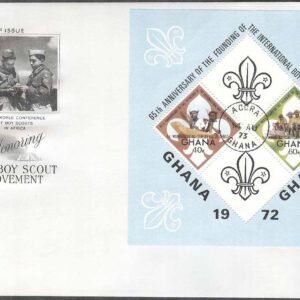 Ghana – FDC 1973-08-14 – Scoutingkonferens i Nairobi 1973 – Påtryck, Block