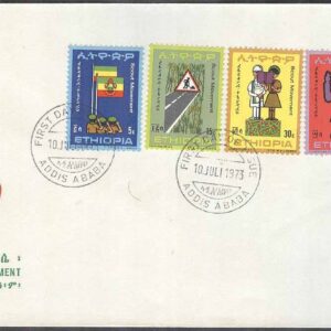 Etiopien – FDC 1973-07-10 – Scouting i Etiopien, 5 kpl