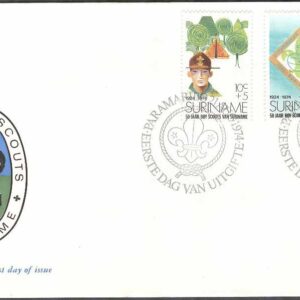 Surinam – FDC 1974-08-21 – Scouting i Surinam 50 år, 3 kpl
