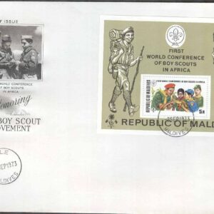 Maldiverna – FDC 1973-08-01 – Scoutingkonferansen i Nairobi 1973, Block