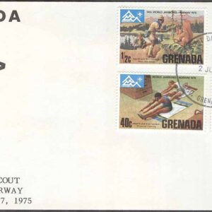 Grenada – FDC 1975-07-02 – Scouting – Träff i Norge 1975, 7 kpl