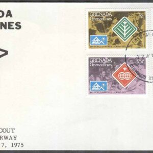Grenada Grenadines – FDC 1975-08-25 – 14:e Världsscoutingträffen i Norge, 7 kpl