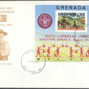 Grenada – FDC 1977-09-06 – Scouting – Karibiska Träffen 1977, Block