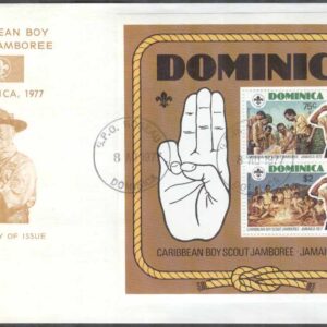 Dominica – FDC 1977-08-08 – Scouting – Karibiska Träffen 1977, Block