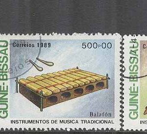 Guinea-Bissau – M 1014-1016 Musik – Instrument bla Dondón, 3 olika
