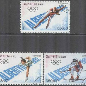 Guinea-Bissau – M 1088-1089, 1091 OS i Albertville 1992 bla Skridsko, 3 olika