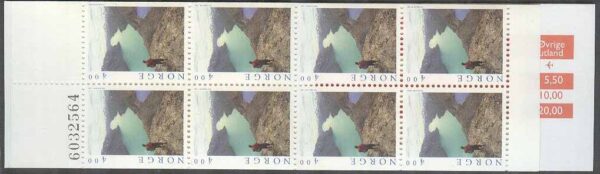 Norge - Häfte H  90 a kn Turistfrimärken - Besseggen, Jotunheimen, 8 frimärken **