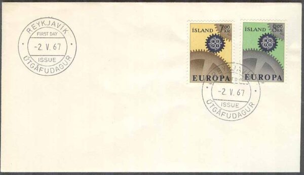 Island - FDC 1967-05-02 - Europa CEPT 1967, 2 kpl