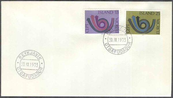 Island - FDC 1973-04-30 - Europa CEPT 1973, 2 kpl