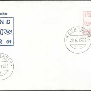 Island – FDC 1983-06-29 – Frankeringsetiketter, 1 kpl Vinjett 2