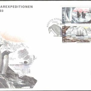 Sverige – FDC 2002-01-24 – Sydpolexpeditionen, par kpl