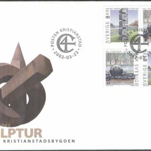 Sverige – FDC 2002-03-23 – Norden 2002, 2 st SX-par kpl Vinjett 1