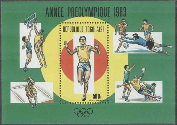 Togo - M BL 201 OS i Los Angeles 1984 Löpning, Block **