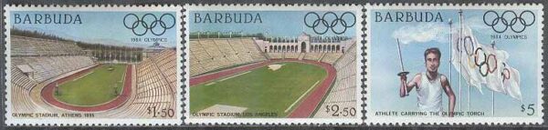 Barbuda - M  739-741 OS i Los Angeles 1984 Olympiastadion, 3 kpl **