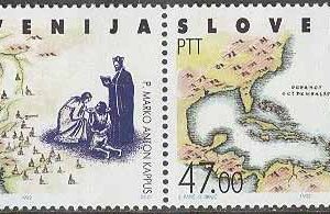 Slovenien – M   20-21 M A Kappus död i 275 år – Amerika 500 år – Båt, par kpl **