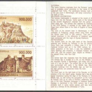 Jugoslavien – M 2608-2613 Gamla Fästningar bla Kalemegdan i Belgrad, Häfte kpl **