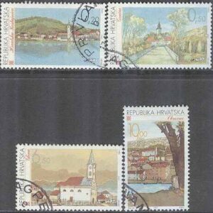 Kroatien – M  355, 357, 359-360 Kroatiska städer bla Obrovac, 4 olika