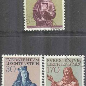 Liechtenstein – M  471-473 Restaurering Pfarrkyrkan, 3 olika