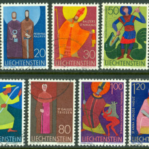 Liechtenstein – M  486-494 Kyrkobeskyddare, 9 kpl stpl