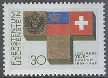 Liechtenstein – M  517 Telegrafi i Liechtenstein 100 år, 1 kpl **