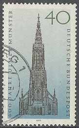 Tyskland – M  937 Ulmer Domkyrka 600 år, 1 kpl stpl