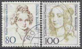 Tyskland – M 1755-1756 Historiska Kvinnor XV bla L H von Oranien, 2 kpl