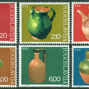 Jugoslavien – M 1649-1654 Museiutställningar: keramikprodukter, 6 kpl **