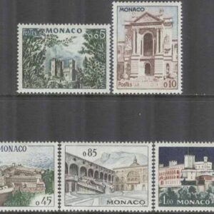 Monaco – M  644-648 Byggnader bla Furstenpalatset, 5 kpl **