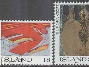 Island – F  539-540 Europa CEPT 1975 Målarkonst, 2 kpl