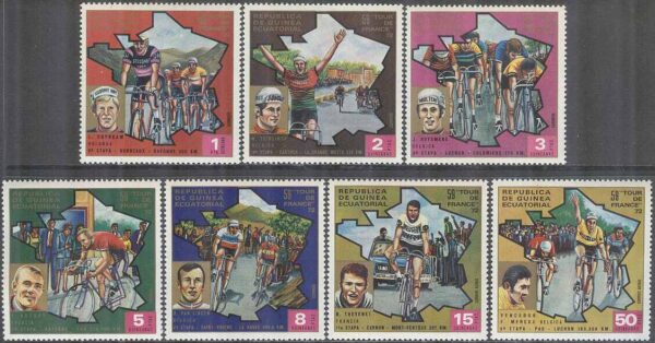 Ekvatorialguinea - M  259-265 Sport - Cykel - Tour de France, 7 kpl **