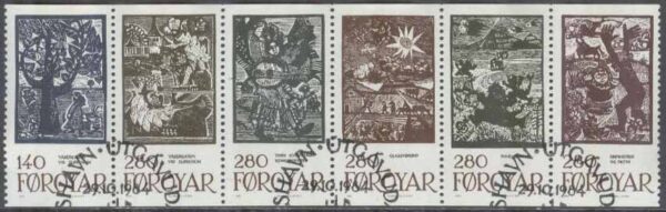 Färöarna - F  108-113 Sagomotiv, 6-strip kpl