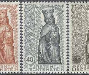 Liechtenstein – M  329-331 Mariaåret 1954 avslutas, 3 kpl **