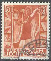 Liechtenstein – M  425 Jul 1962 – Konst – Fresk, märke