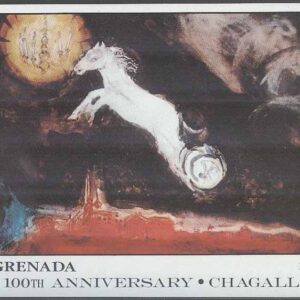 Grenada – M BL 173 Konst – Marc Chagall 100 år, Block **