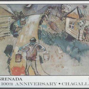 Grenada – M BL 181 Konst – Marc Chagall 100 år, Block **