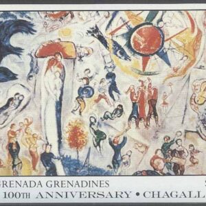 Grenada Grenadines – M BL 127 Konst – Marc Chagall 100 år, Block **