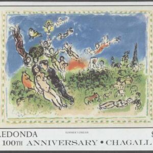 Redonda – M BL  38 Konst – Marc Chagall 100 år, Block **