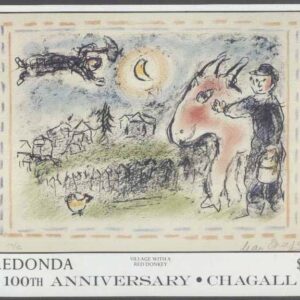 Redonda – M BL  39 Konst – Marc Chagall 100 år, Block **
