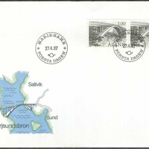 Åland – FDC 1987-04-27 – Färjsundsbron, 1 kpl Vinjett 1