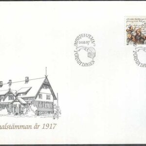 Åland – FDC 1987-08-20 – Kommunalstämman 1917, 1 kpl Vinjett 1