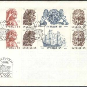Sverige – FDC 1969-09-03 – Regalskeppet Wasa, Block kpl