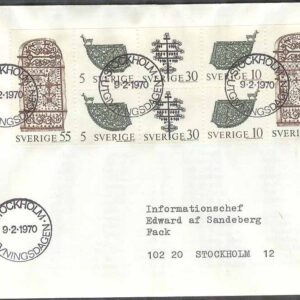 Sverige – FDC 1970-02-09 – Svenskt Konstsmide, Block kpl Adressat