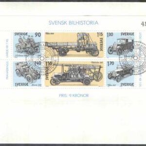 Sverige – FDC 1980-10-11 – Svensk bilhistora, Block kpl